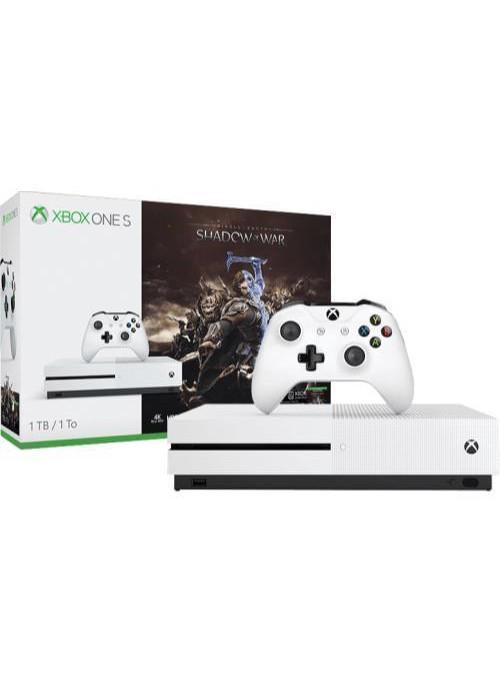 Игровая приставка Microsoft Xbox One S 1 Tb White + Средиземье: Тени Войны